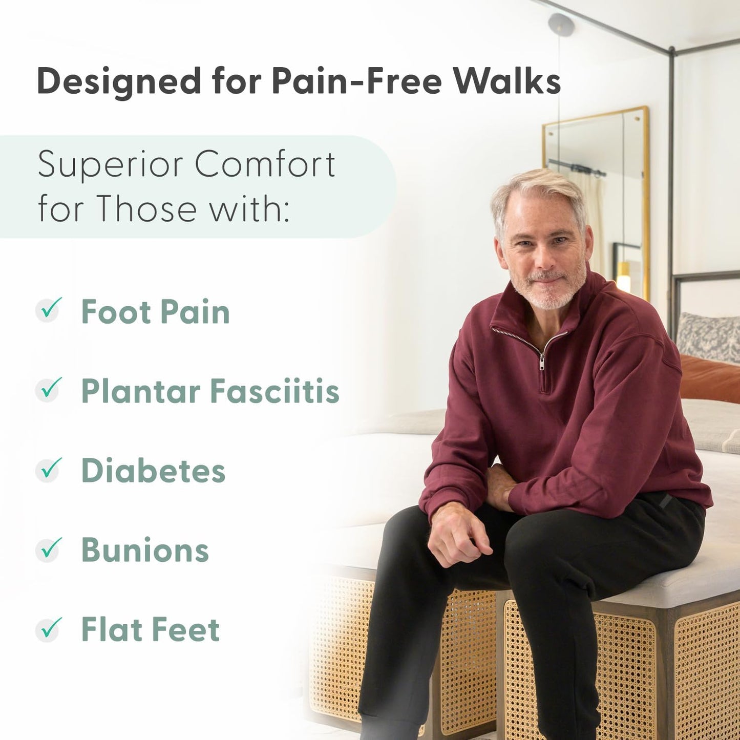 Proven Plantar Fasciitis & Foot Pain Relief Arch Support Orthopedic Men'S Leather Slippers Asheville
